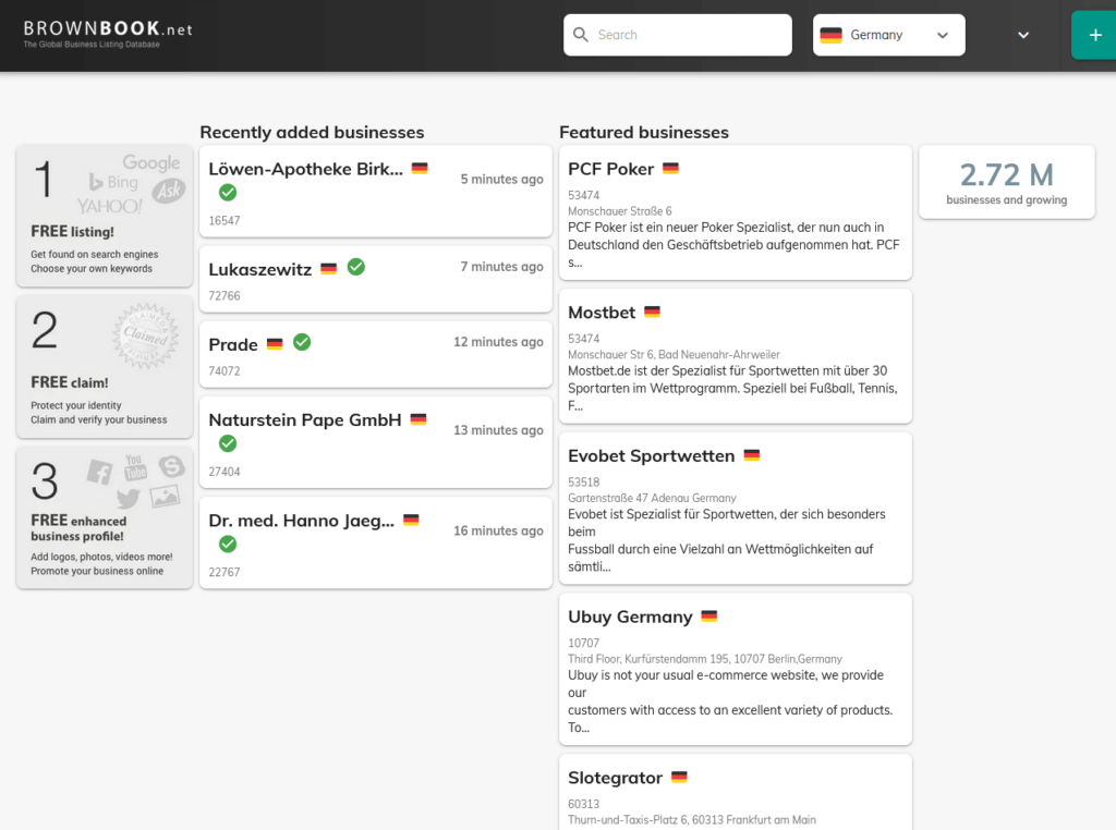 Branchenverzeichnis-Brownbook.net