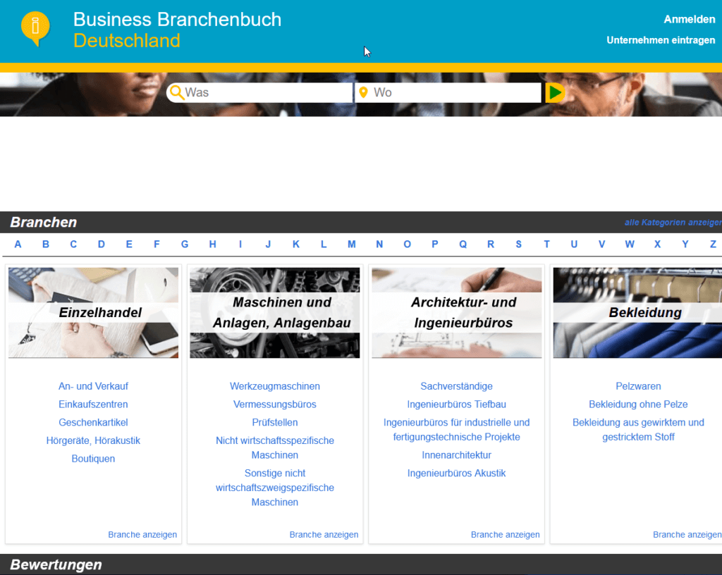 Branchenverzeichnis-Business-Branchenbuch