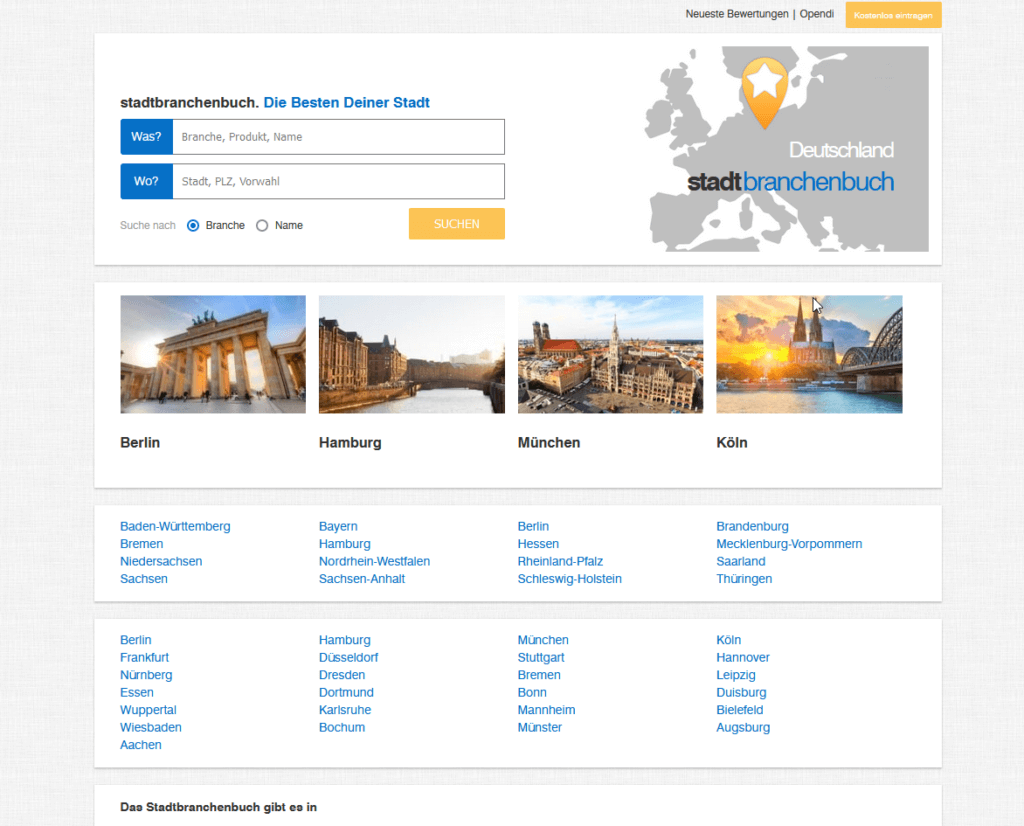 Branchenverzeichnis-Das Stadtbranchenbuch