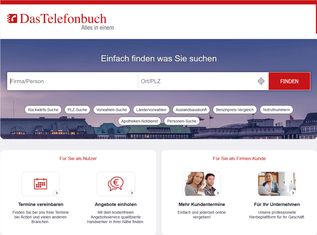 Branchenverzeichnis-Das Telefonbuch